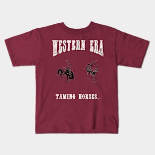 Western Era - Taming Horses Kids T-Shirt